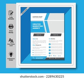 Creative flyer design. Corporate template layout presentation. Business concept.


