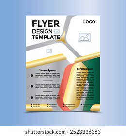 design criativo flyer com cor gradiente