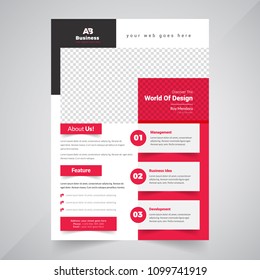 Creative Flyer design. Modern Business brochure template. Annual report cover. Booklet for education, advertisement, presentation, magazine page. a4 size vector illustration. 