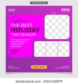 Creative Flyer Design for Purple Holiday Promo