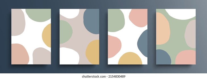 Diseño creativo de volante para publicaciones en medios sociales con colores pastel naturales y formas de círculo. Plantilla para el diseño gráfico. Ilustración vectorial.