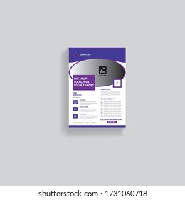 Creative Flyer Design Tamplate Poster flyer layout space for photo background, vector template in A4 size