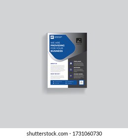Creative Flyer Design Tamplate Poster flyer layout space for photo background, vector template in A4 size