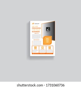 Creative Flyer Design Tamplate Poster flyer layout space for photo background, vector template in A4 size