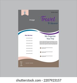 Plantilla de diseño de volante creativo, diseño de folletos, diseño de cabeceras de letra y mucho más