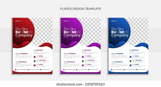 Creative flyer design template with business presentation, professional corporate business flyer design for your company.