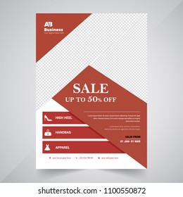 Creative Flyer Design Template. Sale and shopping concept, Abstract Modern Design, Business brochure. Vector