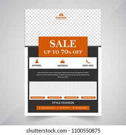 Creative Flyer Design Template. Sale and shopping concept, Abstract Modern Design, Business brochure. Vector