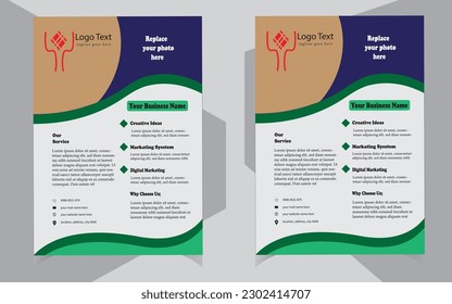 creative flyer design for your business, template and vector