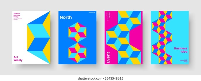 Layout de Panfleto Criativo. Design de apresentação comercial isolado. Modelo de Relatório Moderno. Cartaz. Brochura. Capa de Livro. Faixa. Histórico. Identidade da marca. Boletim informativo. Notebook. Panfleto. Revista