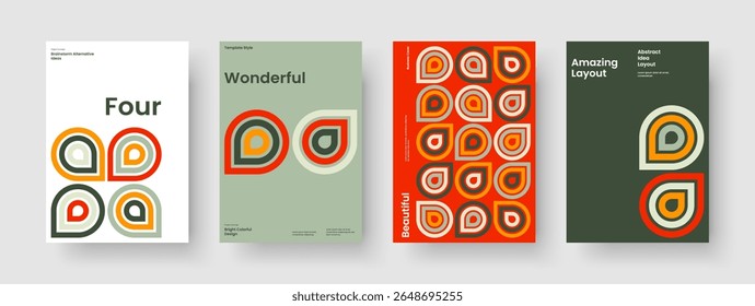 Modelo de Panfleto Criativo. Projeto de folheto abstrato. Layout de cartaz moderno. Relatório. Histórico. Apresentação de negócios. Faixa. Capa de Livro. Carteira. Revista. Panfleto. Boletim informativo. Notebook. Catálogo
