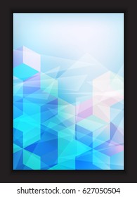 Diseño creativo Flyer, Template o Banner con elementos abstractos 3D.