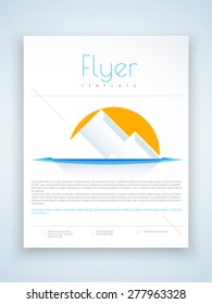 Creative flyer, template or brochure with abstract design for your business presentation.