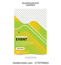 Creative Flyer template for business event eps vector