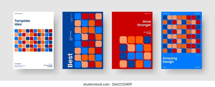 Vorlage für kreative Flyer. Geometrisches Banner-Layout. Modernes Buchcover-Design. Geschäftspräsentation. Hintergrund. Broschüre. Poster. Bericht. Erfassung Handzettel Zeitschrift. Notebook. Portfolio