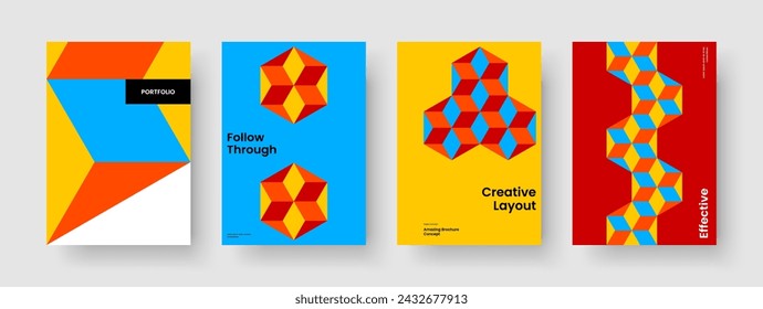 Plantilla de folleto creativo. Diseño de informe geométrico. Diseño de portada de libro abstracto. Folleto. Pancarta. Antecedentes. Cartel. Presentación empresarial. Publicidad. Identidad de marca. Catálogo. Revista. Diario