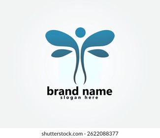 creative flying animal abstract logo design template