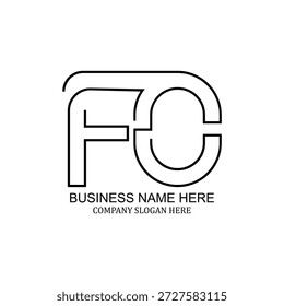 Diseño creativo del logotipo de FO, marca minimalista moderna, único icono de FO, identidad profesional de FO, identidad visual versátil y limpia