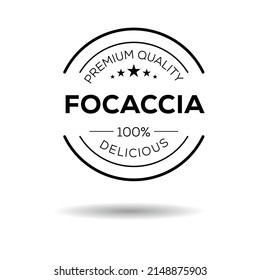Logotipo creativo (Focaccia), pegatina Focaccia, ilustración vectorial.