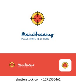 Creative Focus  Logo Design. Flat color Logo place for Tagline. Vector Illustration