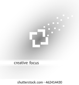 creative focus logo, photographer logo, vector illustration