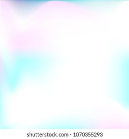 Creative foil hologram background. Vibrant cosmic vector. Abstract iridescent fluid  motion texture.  Holographic foil backdrop. Vector design template.
