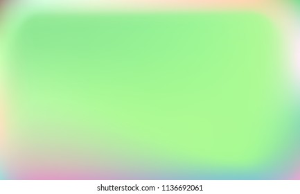 Creative foil hologram background. Vibrant cosmic vector. Abstract iridescent fluid  motion texture. Holographic foil backdrop. Gradient mesh. Orange Violet Blue Green.