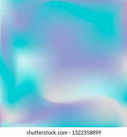 Creative foil hologram background. Vibrant cosmic vector. Abstract iridescent fluid  motion texture.  Holographic foil backdrop. Vector design template.
