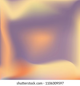 Creative foil hologram background. Violet vibrant cosmic vector. Abstract iridescent fluid  motion texture.  Holographic foil backdrop. Vector design template