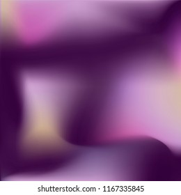 Creative foil hologram background. Violet vibrant cosmic vector. Abstract iridescent fluid  motion texture.  Holographic foil backdrop. Vector design template