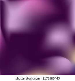 Creative foil hologram background. Violet vibrant cosmic vector. Abstract iridescent fluid  motion texture.  Holographic foil backdrop. Vector design template
