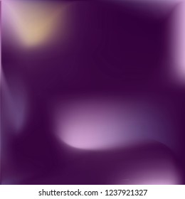 Creative foil hologram background. Violet vibrant cosmic vector. Abstract iridescent fluid  motion texture.  Holographic foil backdrop. Vector design template