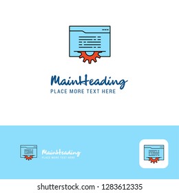 Creative Folder setting Logo Design. Flat color Logo place for Tagline. Vector Illustration