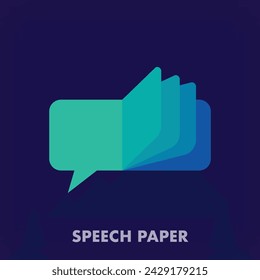 Creative folding speech and page sign. Vector. Modern background for posters, websites, web pages, business cards, postcards, interior design.