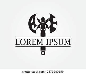 creative font ax shaped ax logo design template