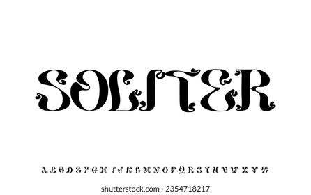 creative font design for clothing,community,company,business and vector
