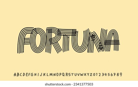 creative font design,alphabet and number