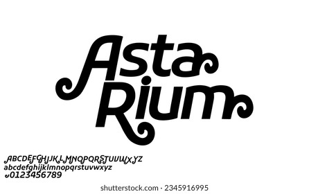 creative font design,alphabet,number and circle elements