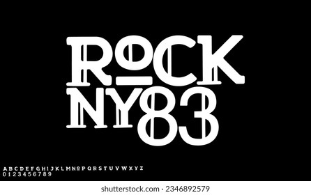 diseño creativo del tipo de letra, alfabeto, número y vector