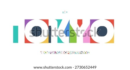 Creative Font Logo Alphabet Blocks Letter Set Modern Typography, Fun Art Creativity Typographic Design for Bright Summer Poster Headline, Color Type Symbol Logotype, Colorful Fonts. Vector Typeface