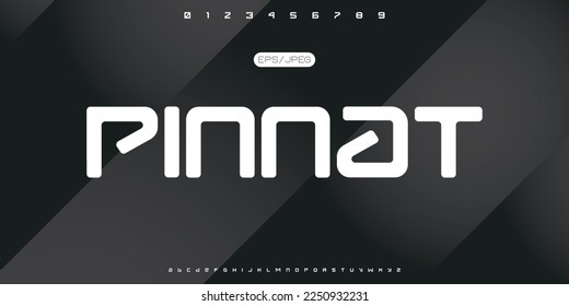 Creative font. Modern abstract digital tech font. Logo creative font, type, technology, movie, digital, music, movie. Fonts and illustration in vector format.