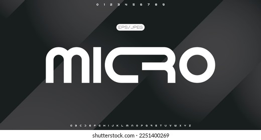 Creative font. Modern abstract digital tech font. Logo creative font, type, technology, movie, digital, music, movie. Fonts and illustration in vector format.