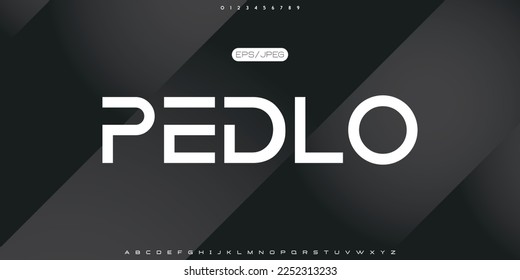Creative font. Modern abstract digital tech font. Logo creative font, type, technology, movie, digital, music, movie. Fonts and illustration in vector format.