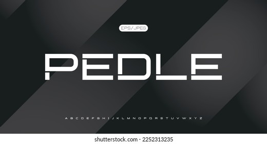 Creative font. Modern abstract digital tech font. Logo creative font, type, technology, movie, digital, music, movie. Fonts and illustration in vector format.