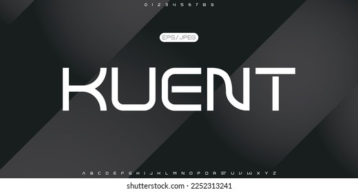 Creative font. Modern abstract digital tech font. Logo creative font, type, technology, movie, digital, music, movie. Fonts and illustration in vector format.