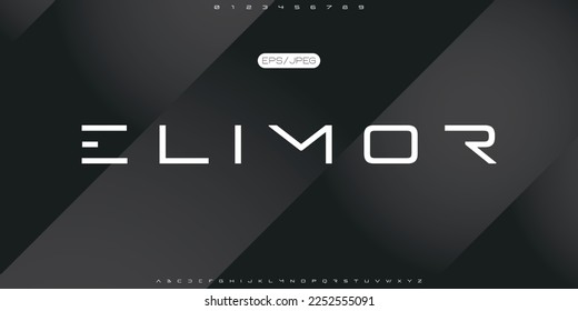 Creative font. Modern abstract digital tech font. Logo creative font, type, technology, movie, digital, music, movie. Fonts and illustration in vector format.