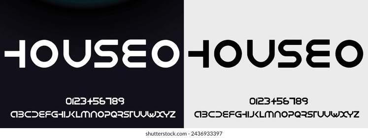 Creative font. Modern abstract digital tech font. Logo creative font, type, technology, movie, digital, music, movie. Fonts and illustration in vector format.