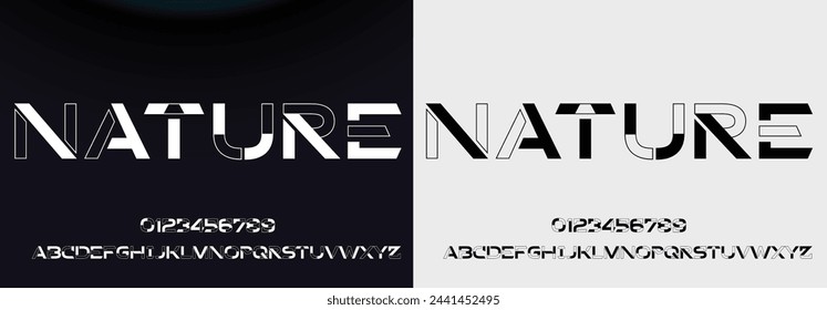 Creative font. Modern abstract digital tech font. Logo creative font, type, technology, movie, digital, music, movie. Fonts and illustration in vector format.