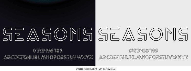 Creative font. Modern abstract digital tech font. Logo creative font, type, technology, movie, digital, music, movie. Fonts and illustration in vector format.