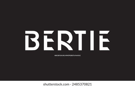 Creative font. Modern abstract digital tech font. Logo creative font, type, technology, movie, digital, music, movie. Fonts and illustration in vector format.